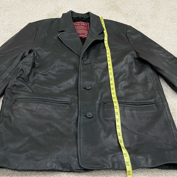 Couture by J. Park Lamb Leather Jacket Black Men's Size Large Button Down, - Picture 12 of 16